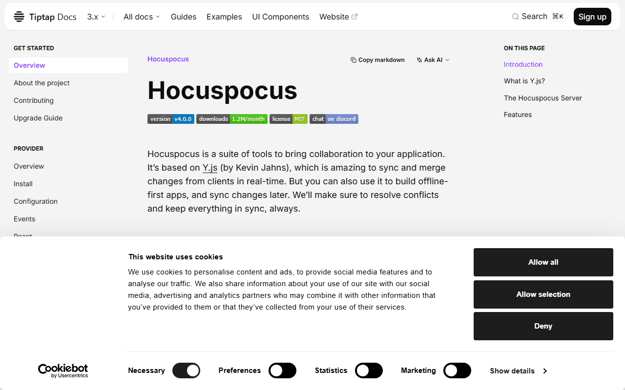 Hocuspocus — Plug & play collaboration backend for tiptap & Yjs